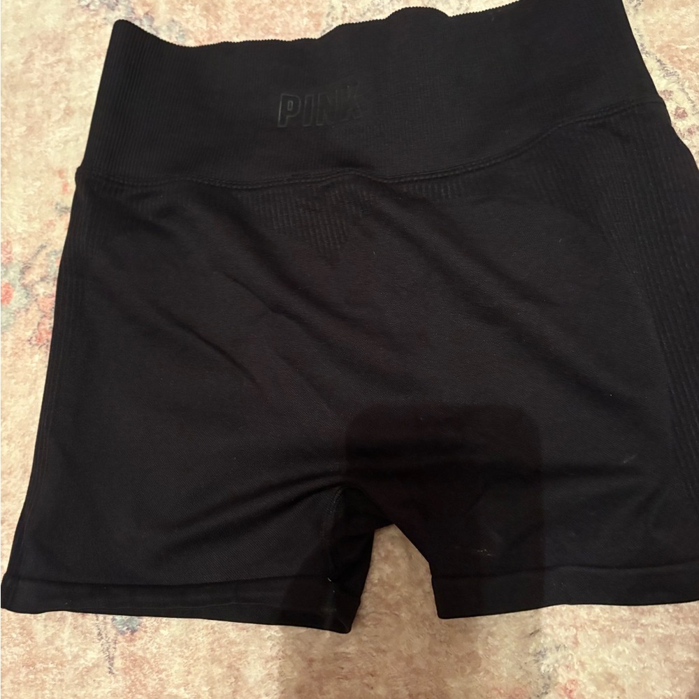Active USA Women's High-Waisted Black Shorts - Picture 2 of 3